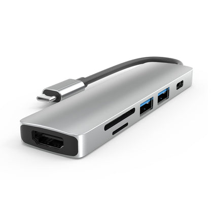6-In-1 USB-C Multifunction Adapter USB Hub (HDMI + 2 USB Ports + PD + TF+ SD )