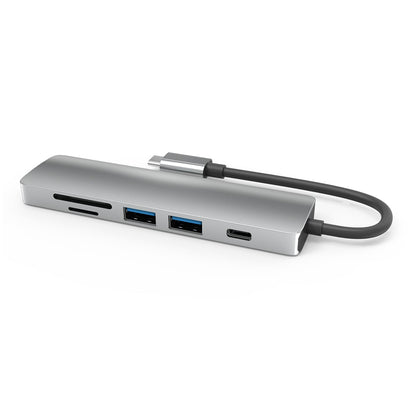 6-In-1 USB-C Multifunction Adapter USB Hub (HDMI + 2 USB Ports + PD + TF+ SD )
