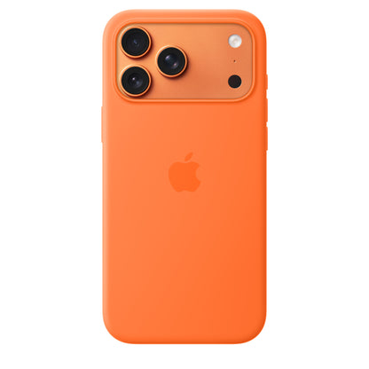 iPhone 17 Pro Max Orange Silicone Case with MagSafe