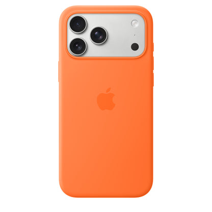 iPhone 17 Pro Max Orange Silicone Case with MagSafe