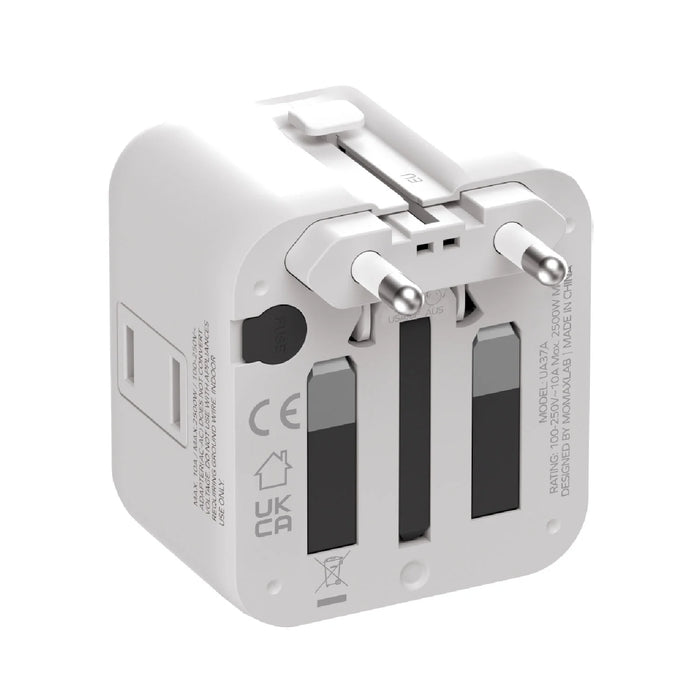 MOMAX UA37 1-World Pocket Mini Ultra-Thin Universal Travel Adapter