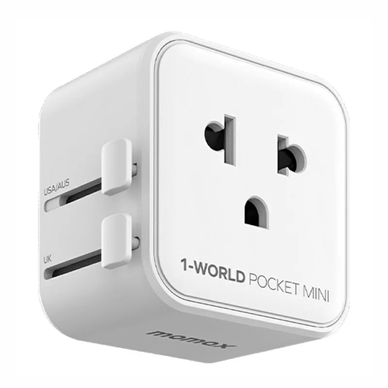 MOMAX UA37 1-World Pocket Mini Ultra-Thin Universal Travel Adapter