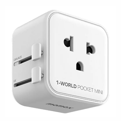 MOMAX UA37 1-World Pocket Mini Ultra-Thin Universal Travel Adapter